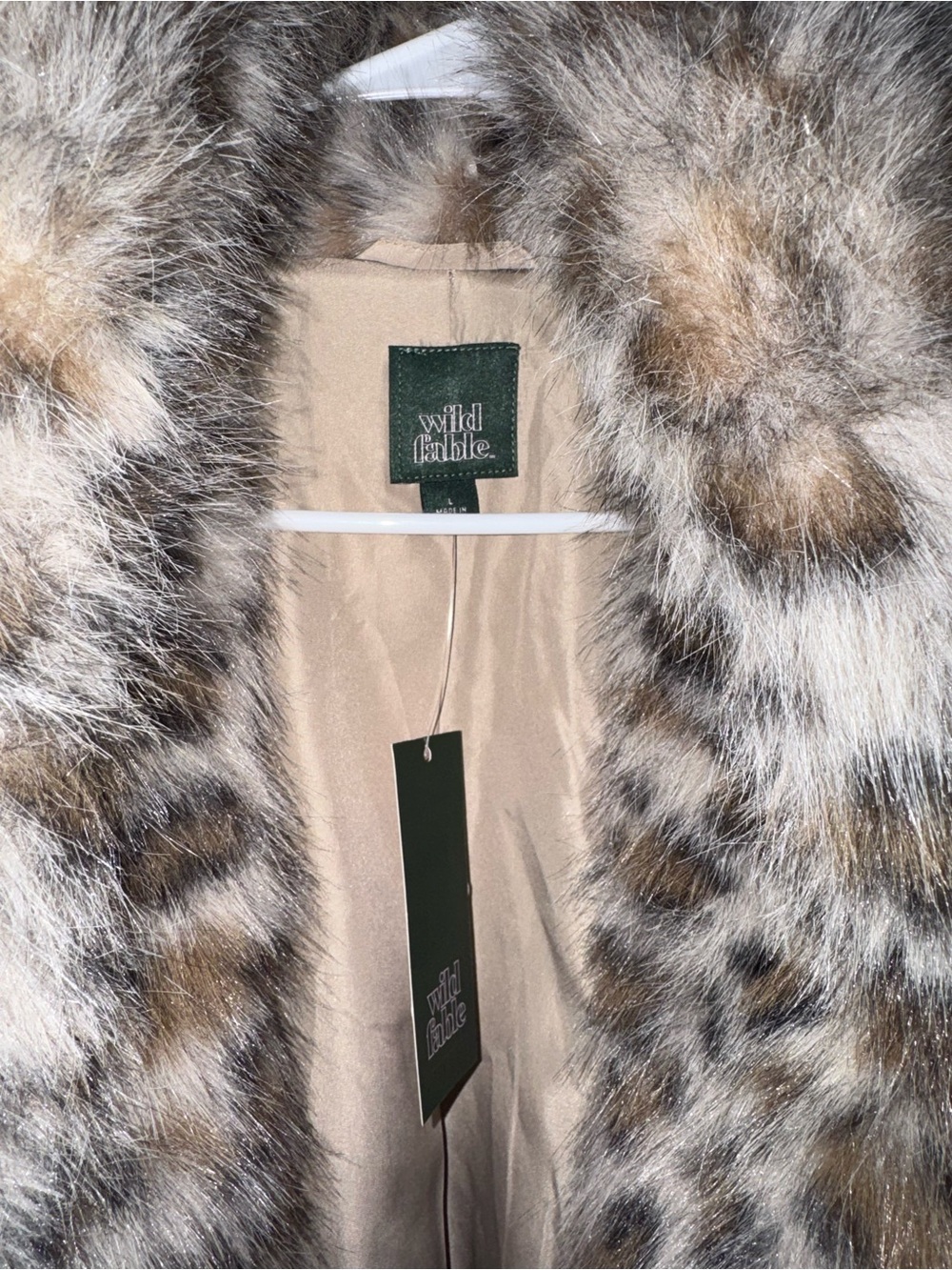 Faux Fur Leopard Print Coat - Picture 2 of 2